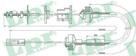 Трос зчеплення LPR C0145C