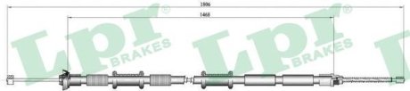 Трос гальма стоянки FIAT DOBLO 00-09, DOBLO (119) 01-, DOBLO (119) 05- LPR C0168B