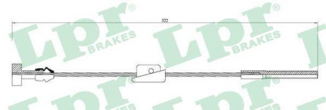 Трос ручного гальма LPR C0247B