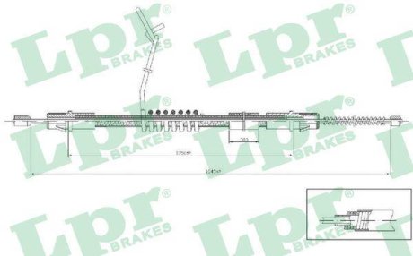 Трос ручного гальма LPR C0287B