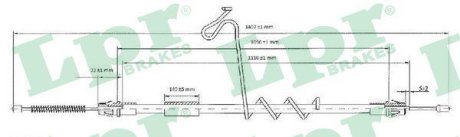 Трос ручного гальма LPR C0293B