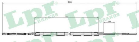 Трос ручного гальма LPR C0302B