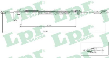 Трос ручного гальма LPR C0441B