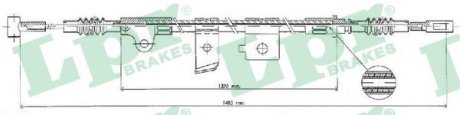 Трос ручного гальма LPR C0496B