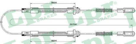 Трос ручного гальма LPR C0522B