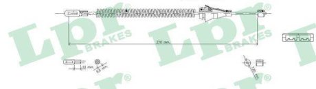 Трос ручного гальма LPR C0577B