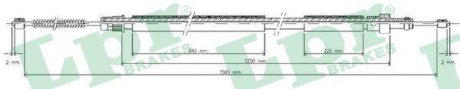 Трос ручного гальма LPR C0617B