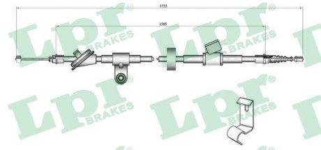 Трос ручного гальма LPR C0758B