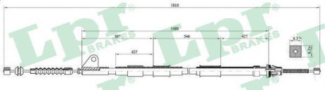 Трос ручного гальма LPR C0851B