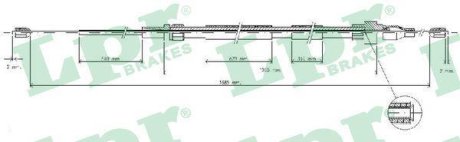 Трос ручного гальма LPR C0936B