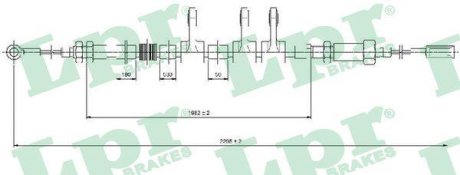 Трос ручного гальма LPR C0984B