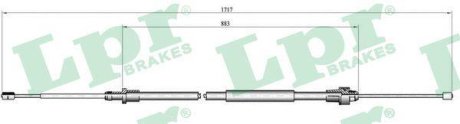 Трос ручного гальма LPR C0998B