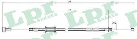 Трос ручного гальма LPR C1009B (фото 1)