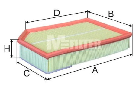 Фільтр повітряний M-FILTER K738