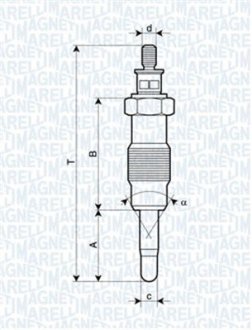 Свічка розжарення MAGNETI MARELLI 062582804304