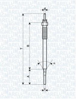 Свічка розжарювання MAGNETI MARELLI 062900036304