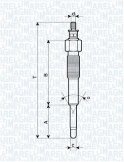 Свічка розжарювання MAGNETI MARELLI 062900041304