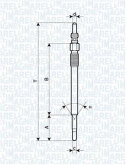 Свіча розжарювання MAGNETI MARELLI 062900048304