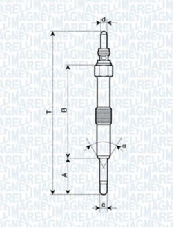 Свічка розжарювання MAGNETI MARELLI 062900067304