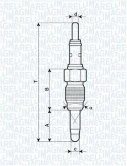 Свічка розжарювання MAGNETI MARELLI 062900083304