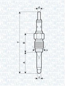 Свічка розжарювання MAGNETI MARELLI 062900084304