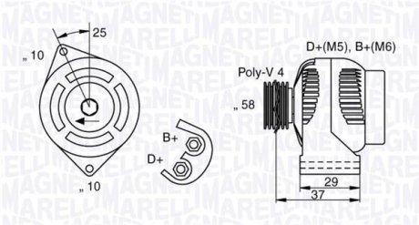 Генератор MAGNETI MARELLI 063341658010