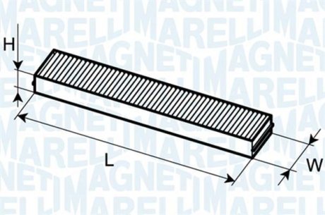 Фільтр повітря (салону) MAGNETI MARELLI 350203062470