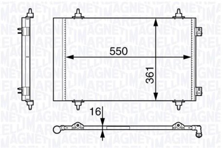 Радіатор кондиціонера MAGNETI MARELLI 350203710000