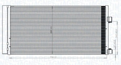 Радіатор кондиціонера Renault Laguna III 1.5-3.0dCI 08-15 (деформація корпусу) MAGNETI MARELLI 350203847000