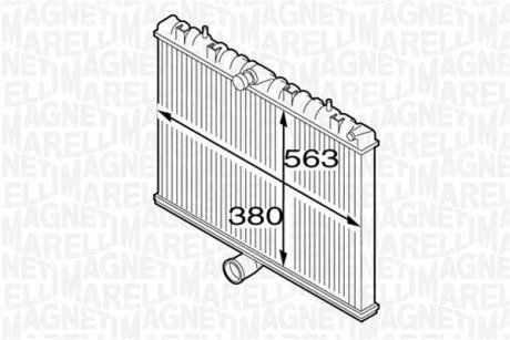 Радіатор основний FIAT Scudo 07-16; PEUGEOT EXPERT 07-16; CITROEN JUMPY 07-16 MAGNETI MARELLI 350213127300 (фото 1)