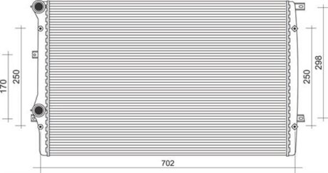 Радіатор, охолодження двигуна MAGNETI MARELLI 350213852000