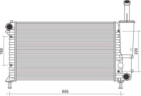 Радіатор, охолодження двигуна MAGNETI MARELLI 350213892000