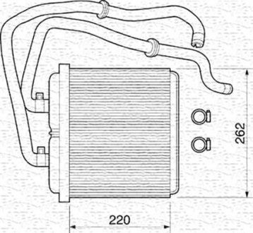 Радіатор пічки MAGNETI MARELLI 350218072000