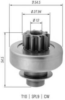 Бендикс стартера MAGNETI MARELLI 940113020379