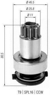 Бендикс стартера MAGNETI MARELLI 940113020385