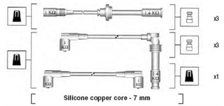 Дроти запалення, набір MAGNETI MARELLI 941045390524