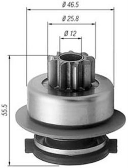 Бендикс стартера MAGNETI MARELLI AMB0256 (фото 1)