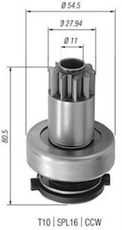 Бендикс стартера MAGNETI MARELLI AMB0308 (фото 1)