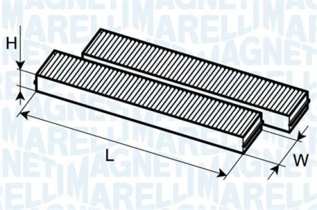 Фільтр повітря (салону) MAGNETI MARELLI BCF261