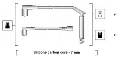 Дроти запалення, набір MAGNETI MARELLI MSK669