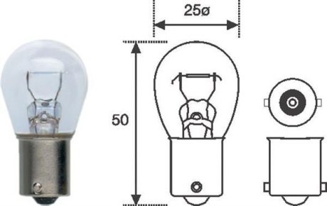 Лампа R2 MAGNETI MARELLI P21W12