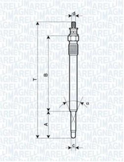 Свічка розжарювання MAGNETI MARELLI UC18A