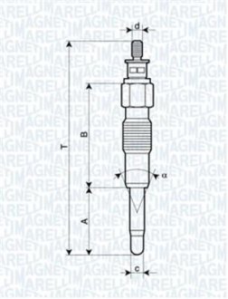 Свічка розжарювання MAGNETI MARELLI UC37A