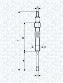 Свічка розжарювання MAGNETI MARELLI UC39A