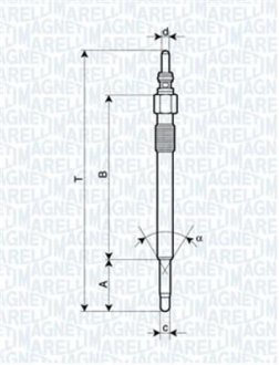 Свічка розжарювання MAGNETI MARELLI UC42A (фото 1)