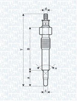 Свічка розжарювання MAGNETI MARELLI UC9A (фото 1)