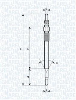 Свічка розжарювання MAGNETI MARELLI UY2A