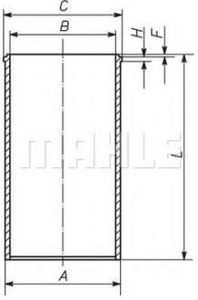 Гильза цилиндра MAHLE / KNECHT 011WV04