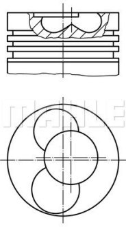 Поршень двигуна MAHLE / KNECHT 0282000
