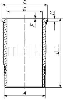 Гільза циліндра MAHLE / KNECHT 037LW00101001